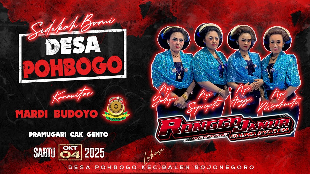 Live Sesi Malam Langen Tayub Sedekah Bumi Desa Pohbogo Nyi Mirah Nyi Yahya Nyi Supri - Mardi Budoyo