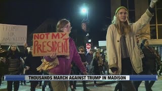 Thousands march against Trump presidency in Madison