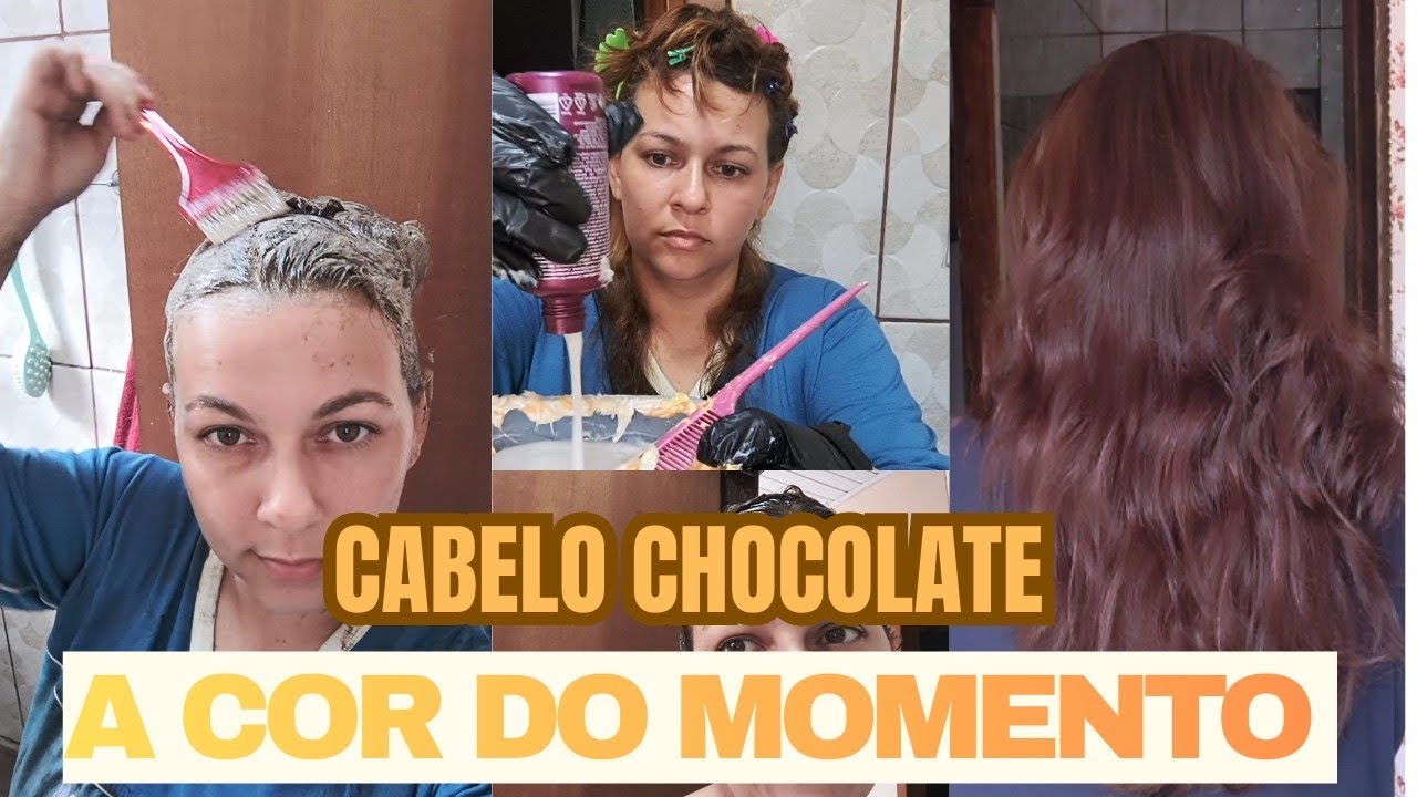 COMO PINTEI MEU CABELO COR DE CHOCOLATE|QUASE DEU ERRADO|NO FINAL AMEI
