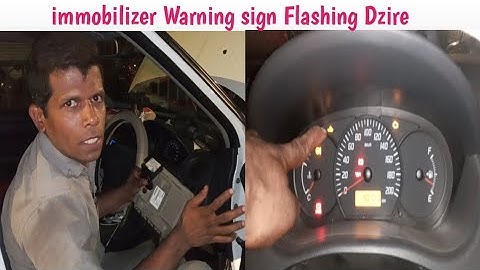immobilizer Warning Sign Light Flashing On Dash Suzuki Dzire