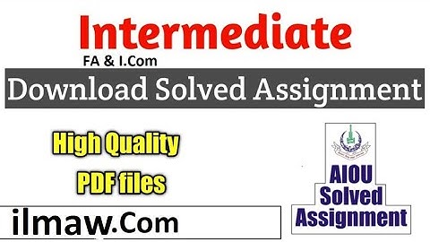 Commercial Accessories Code 1346 AIOU Assignment Spring 2023