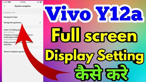 How To Full Screen Display In Vivo Y12a | Vivo Y12a Full Screen Display Setting #vivoY12a fullscreen
