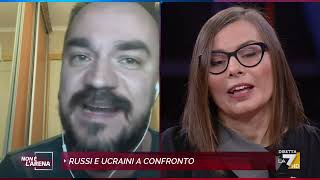 L'acceso dibattito tra la giornalista russa Shcherbakova e il giornalista ucraino Maistrouk: ...