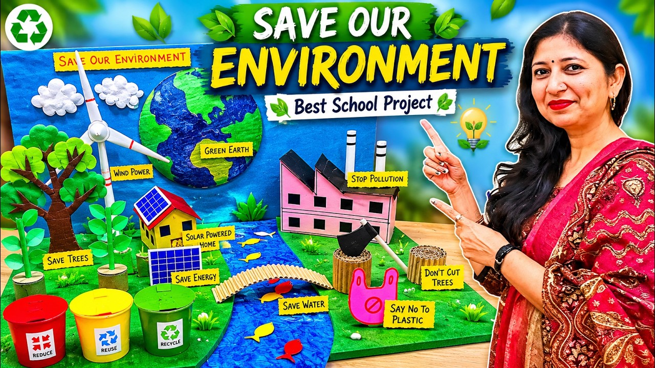 Science Project On Environment How to make Save Our Environment 3D Model | School Science Project Idea ...