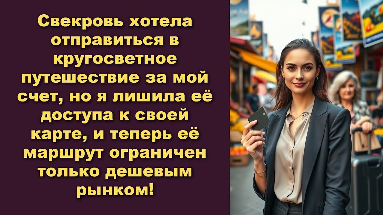 Свекровь хотела отправиться в кругосветное путешествие за мой счет но я лишила её доступа к своей