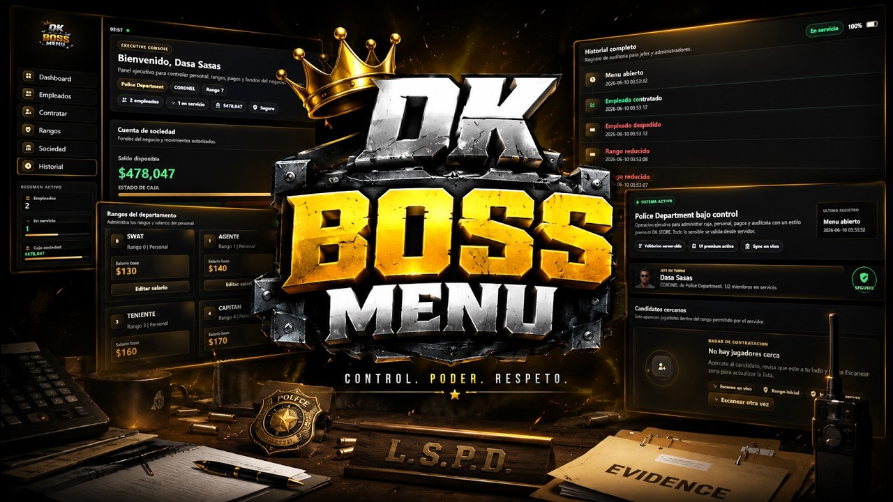 DK BOSS MENU | FIVEM SCRIPT | ALL IN 1 | ESX QBX QB - YouTube