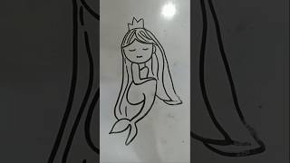 cute mermaid easy drawing #trending #viral #shorts #youtube