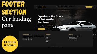 Build a Responsive Footer for Car Landing Page Using HTML & CSS