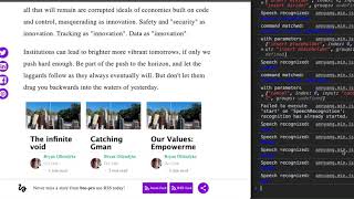Voice controls in HAX and HAXcms