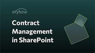Step-by-step to your contact management solution in SharePoint