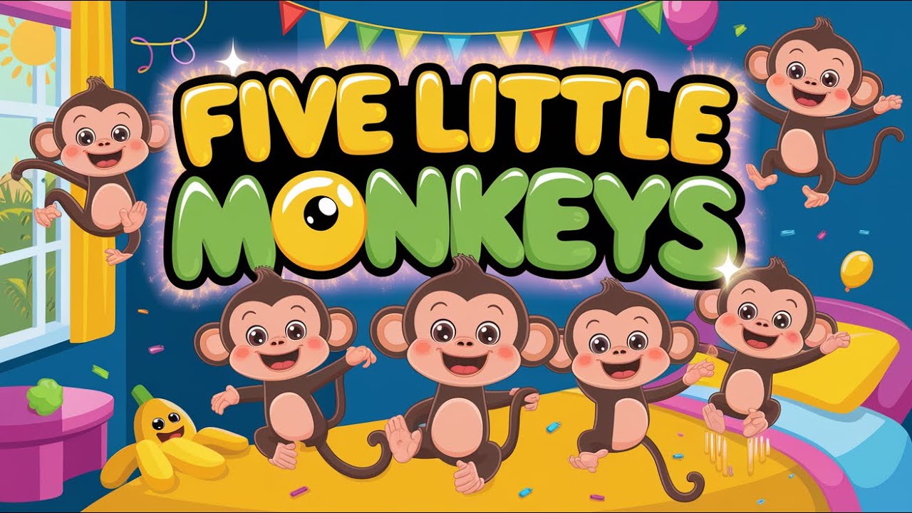 Five Little Monkeys | Nursery Rhymes | Kids Songs - YouTube