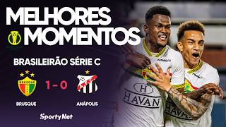 O BRUSQUE VENCE E LIDERA A SÉRIE C!! Brusque 1x0 Anápolis - Melhores Momentos - Série C