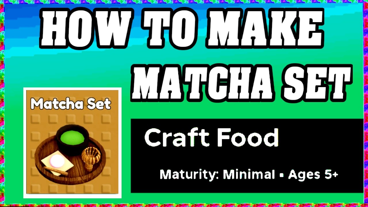How To Make MATCHA SET in CRAFT FOOD / ROBLOX / [Make New Recipe][Herb ...