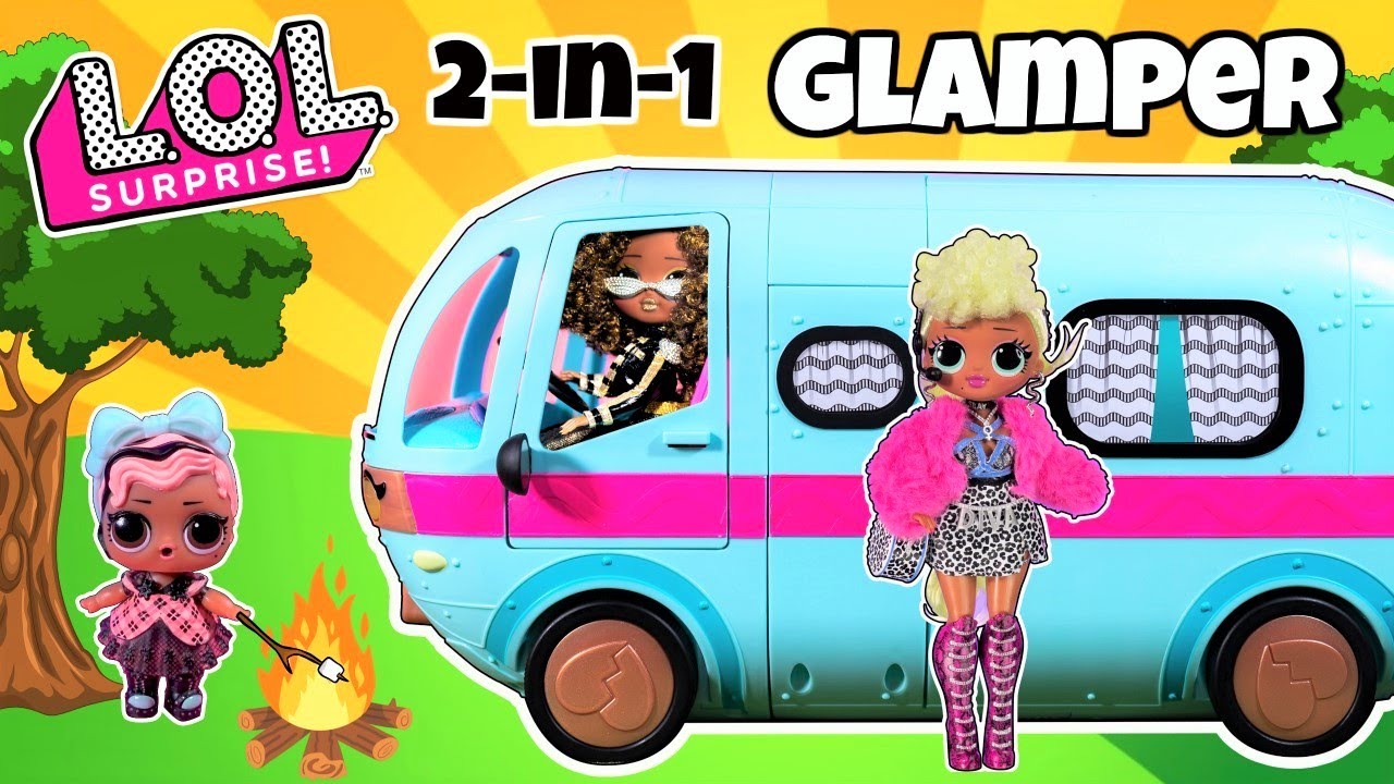 Unboxing LOL SURPRISE 2 in 1 GLAMPER | LOL Dolls Camper Car w