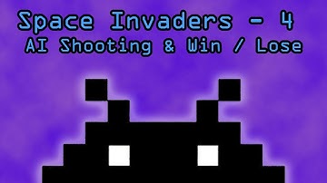 Space Invaders 4 Enemy Shooting Win and Lose