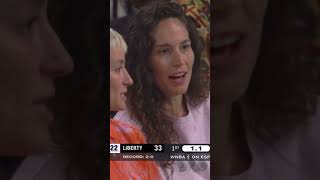 Megan Rapinoe and Sue Bird court side at Liberty game