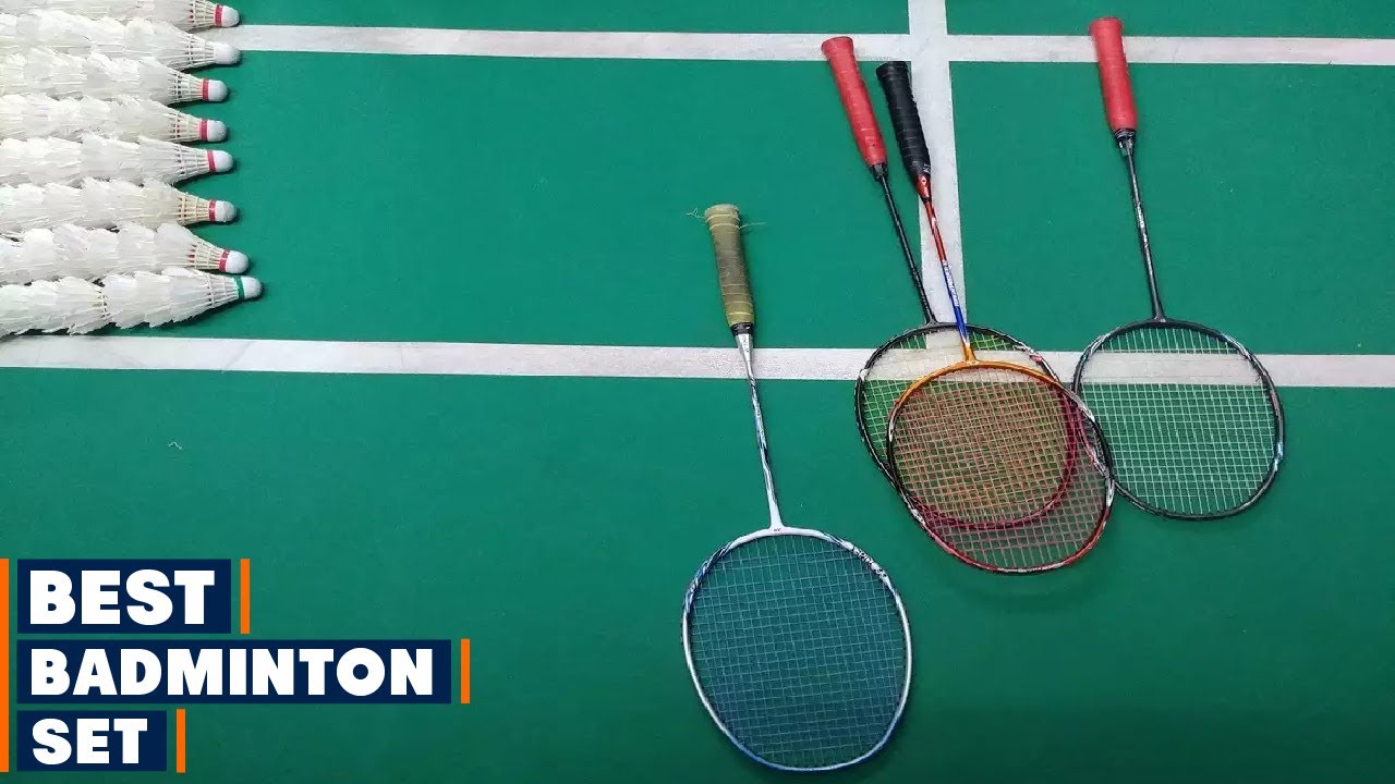 Best High-Quality Badminton Sport complete badminton set, with steel poles,  rackets and birdies