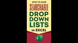 Searchable Drop Down List in Excel: Dynamic Search Data Validation List using Excel FILTER Function