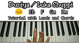 Luka Chuppi : Duniyaa | Easy Piano The | Kartik Aaryan Kriti Sanon | Akhil | Dhvani B | Abhijit V