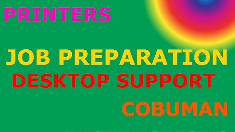 DESKTOP SUPPORT JOB PREPARATION   Network Printers Installation