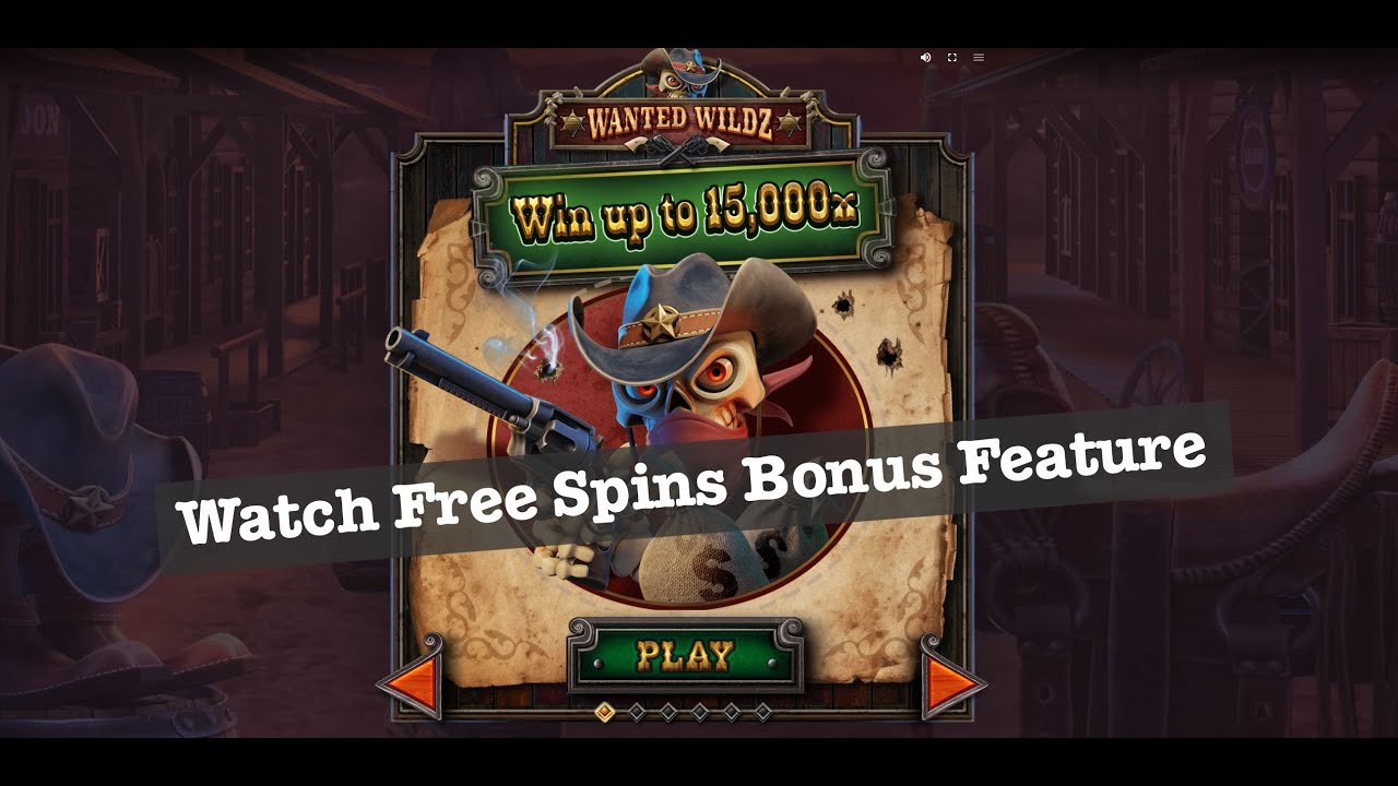Wanted Wildz Slot Game Showing Free Spins Bonus Feature