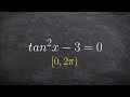 Solving a trigonometric equation and determining all the solutions between 0 and 2pi