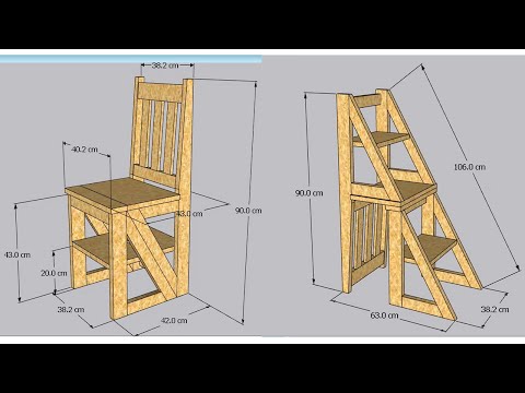 Como hacer una SILLA ESCALERA de madera 