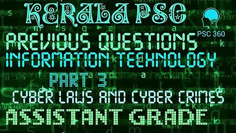 Kerala PSC || Previous Questions || IT AND CYBER LAWS || Part - 3