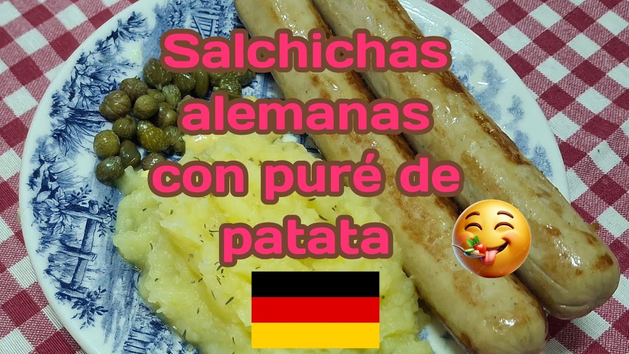 🌭 Salchichas alemanas Bratwurst con puré de patata | Receta digestiva para SIBO y Colon Irritable 🥔