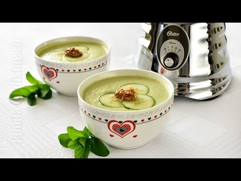 Supa rece de castraveti facuta la blenderul Oster | JamilaCuisine