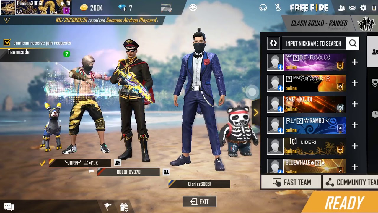 Free Fire Clash Squaq Ranked Youtube