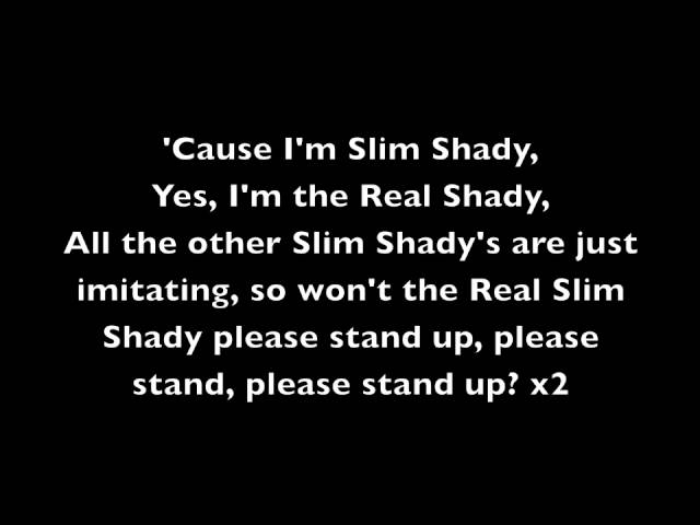 The Real Slim Shady - Eminem [Lyrics] Chords - Chordify