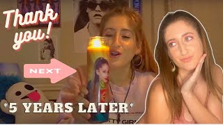 Reacting to my reaction of Ariana Grande thank u next 5 years later😱 #arianagrande #thankunext