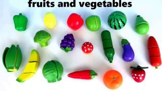 Learn Vegetable Fruits Names For Kids Velcro Toy Fruit And Vegetables Learning Preschool Video