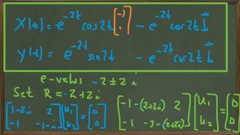 Solving DE systems with complex eigenvalues