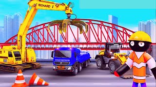 Stickman City Bridge Construction Simulator Android Gameplay screenshot 1