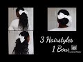 3 Hairstyles, 1 Bow |  4a/b Feminine Natural Hairstyles
