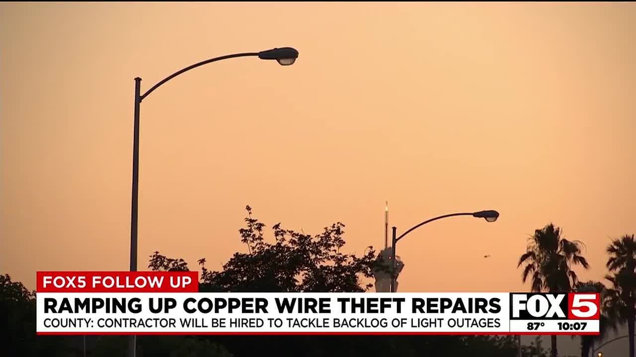 East Las Vegas neighborhood plagued by copper theft starts to see