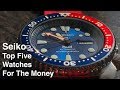Top 5 Seiko Watches For The Money Turtle Sumo SARB & More!