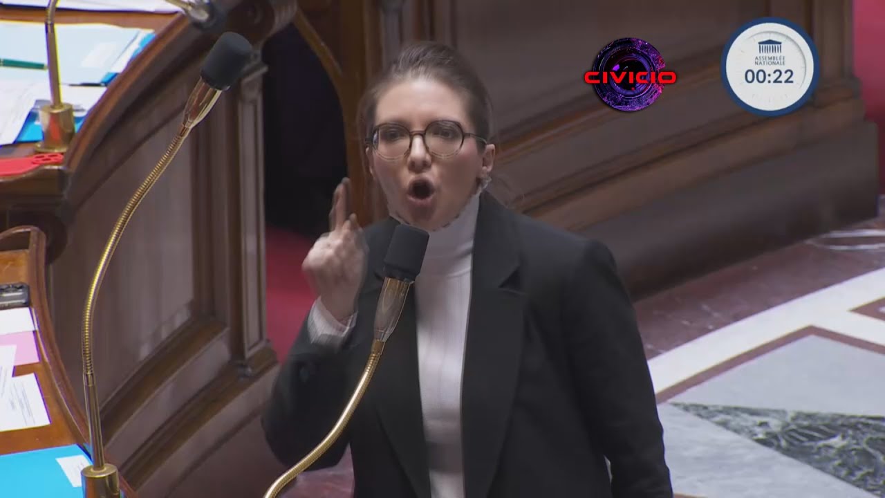 ⁣Aurore Bergé se met à hurler gros dérapage à l'assemblée