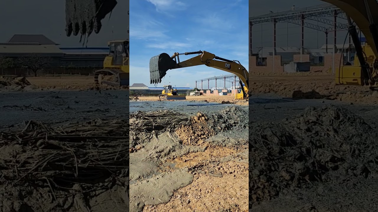 Incredible New Gen Excavator CAT 320GC Clearing Mud 