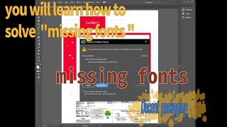 Solve the artwork vectors AI file missing fonts