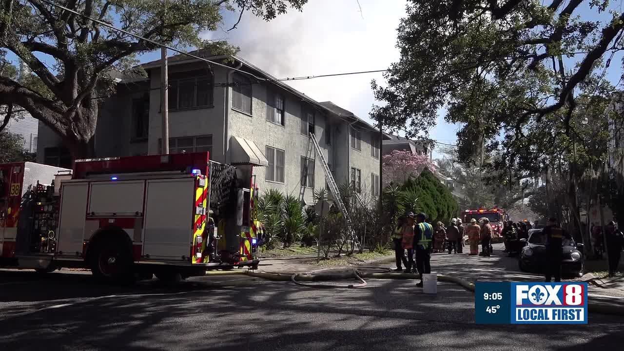 Prytania Street fire displaces 10 people