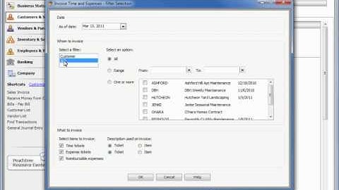 Streamlined Service Billing Tutorial: Sage Peachtree