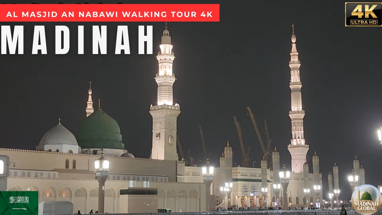 RAMADAN DAY 16 LIVE In MADINAH At Masjid Nabawi 2026 | Madinah Isha, Tarawih, Masjid Omar, Souq 4K