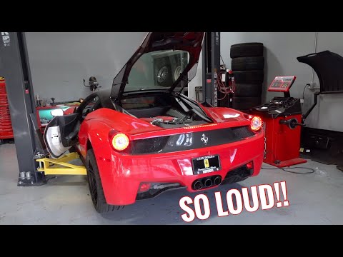 Ferrari 458 Straight Pipe Exhaust Install!