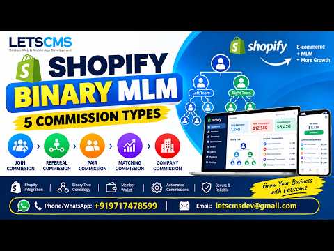 Shopify Binary MLM Software | Join, Referral, Pair & Matching Commission