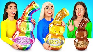 Rich vs Poor vs Giga Rich Challenge | Expensive vs Cheap Cake Decorating by RATATA COOL