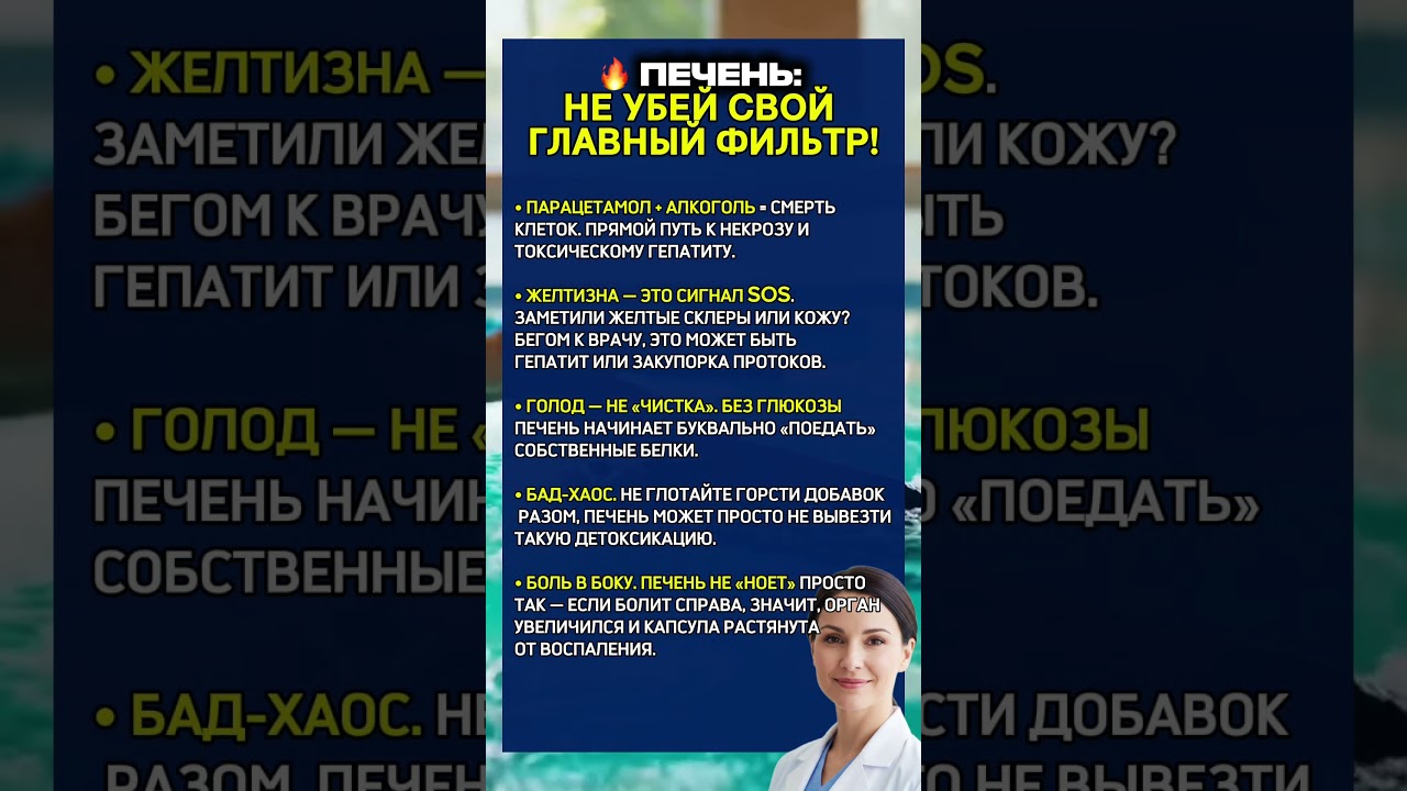 🔥 Печень: Не убей свой главный фильтр! #здоровье #вред #рекомендации  #питание #печень #shorts