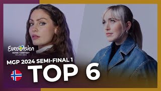 MGP 2024 (Heat 1) // My Top 6 - 🇳🇴 Norway in Eurovision 2024